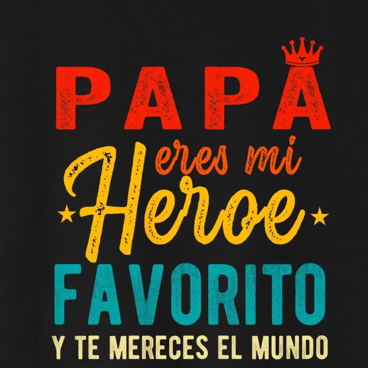 Regalos Para Papa Dia Del Padre Camiseta Mejor Papa Mundo Women's Crop Top Tee