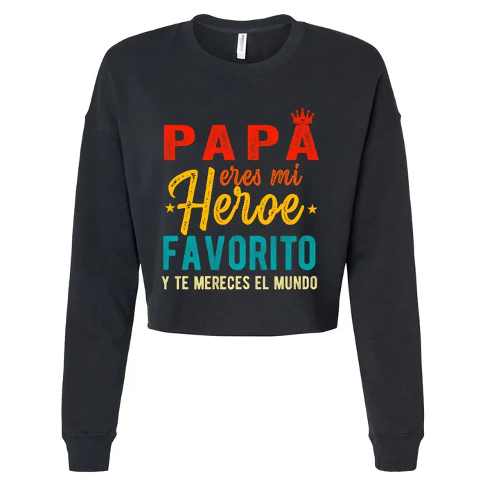 Regalos Para Papa Dia Del Padre Camiseta Mejor Papa Mundo Cropped Pullover Crew