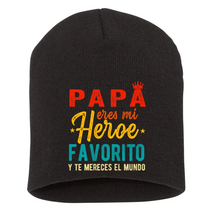 Regalos Para Papa Dia Del Padre Camiseta Mejor Papa Mundo Short Acrylic Beanie