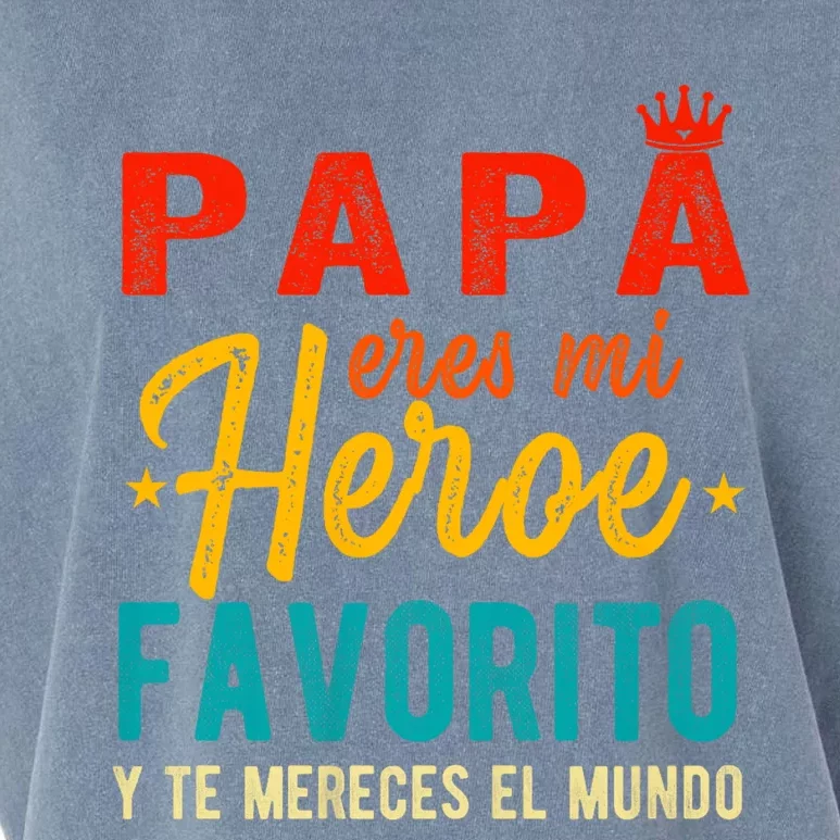 Regalos Para Papa Dia Del Padre Camiseta Mejor Papa Mundo Garment-Dyed Women's Muscle Tee