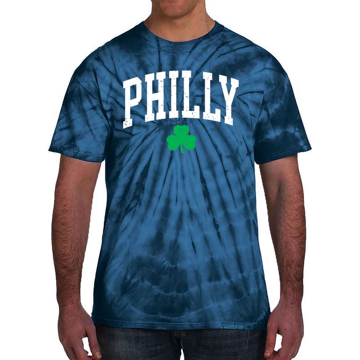 Retro Philly Philadelphia St Patricks Day Clover Boy Girl Tie-Dye T-Shirt