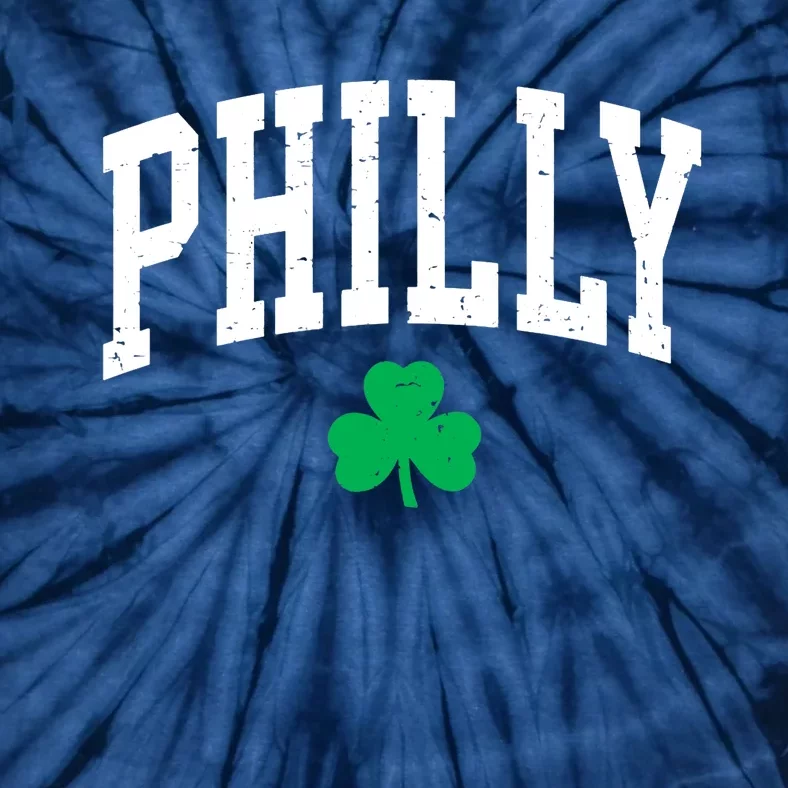 Retro Philly Philadelphia St Patricks Day Clover Boy Girl Tie-Dye T-Shirt