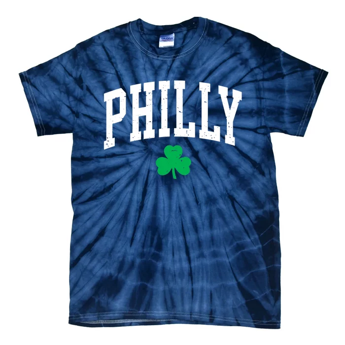 Retro Philly Philadelphia St Patricks Day Clover Boy Girl Tie-Dye T-Shirt