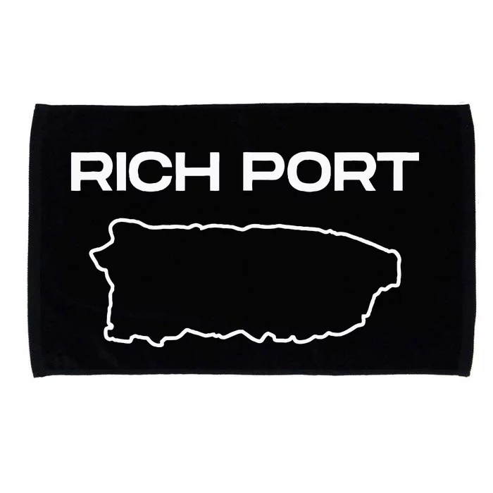 Rich Port Puerto Rico Map Boricua Puerto Rican Pride Graphic Microfiber Hand Towel