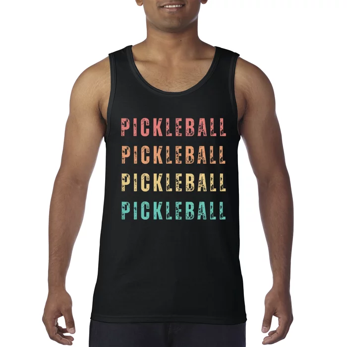 Retro Pickleball Paddle Legend Dink Pickler Player Vintage Tank Top