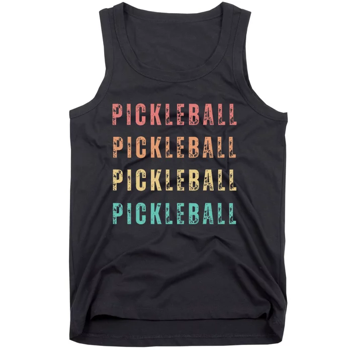 Retro Pickleball Paddle Legend Dink Pickler Player Vintage Tank Top