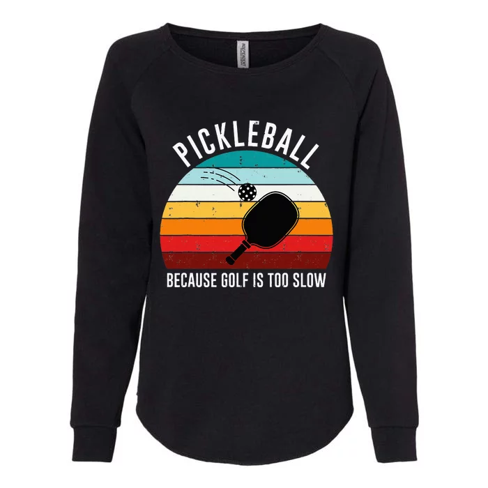 Retro Pickleball Player Design Paddle Sports Cool Pickleball Womens California Wash Sweatshirt