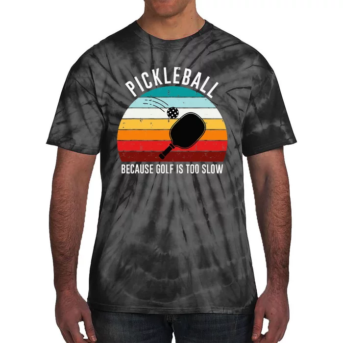 Retro Pickleball Player Design Paddle Sports Cool Pickleball Tie-Dye T-Shirt