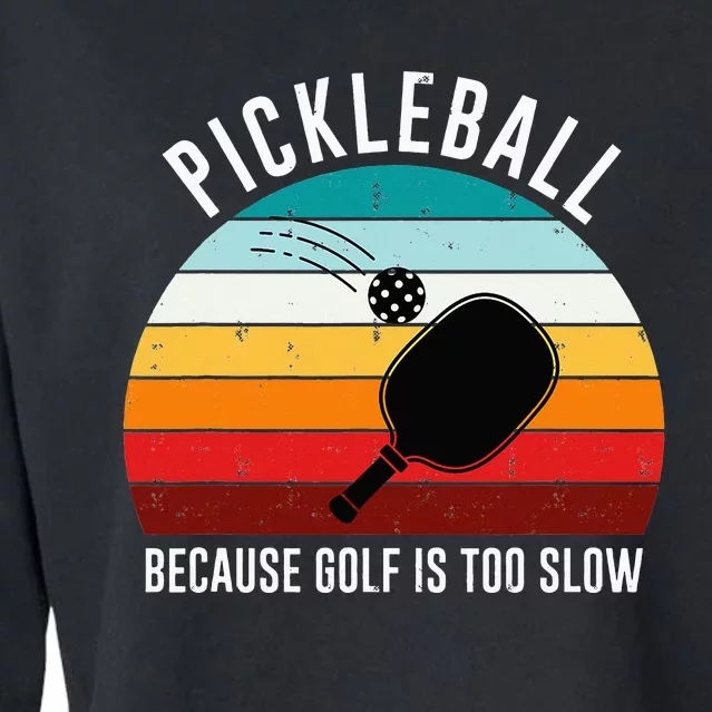 Retro Pickleball Player Design Paddle Sports Cool Pickleball Cropped Pullover Crew