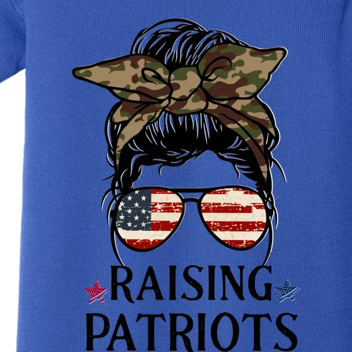 Raising Patriots Patriotic Mom Gift Baby Bodysuit