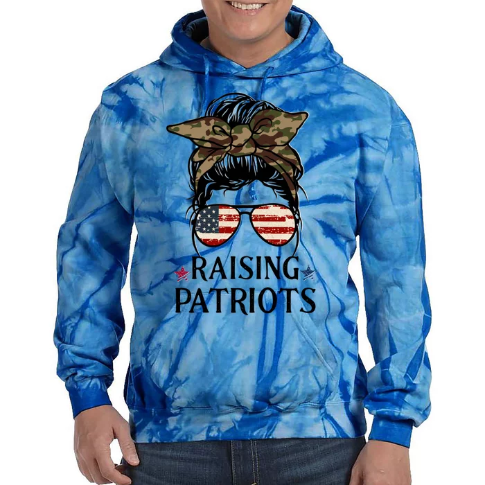 Raising Patriots Patriotic Mom Gift Tie Dye Hoodie