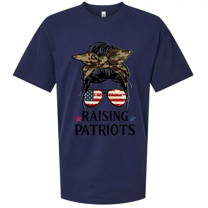 Raising Patriots Patriotic Mom Gift Sueded Cloud Jersey T-Shirt