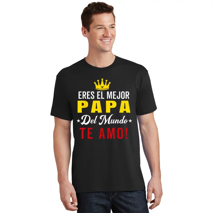 Regalos Para Papa Dia Del Padre Camiseta Mejor Papa Mundo T-Shirt