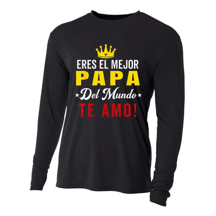 Regalos Para Papa Dia Del Padre Camiseta Mejor Papa Mundo Cooling Performance Long Sleeve Crew