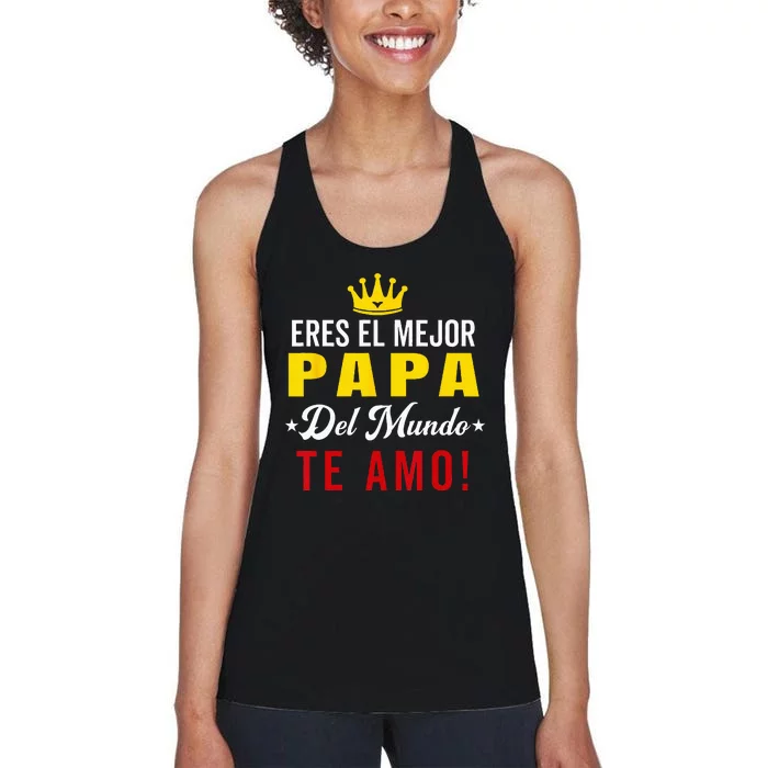 Regalos Para Papa Dia Del Padre Camiseta Mejor Papa Mundo Women's Racerback Tank