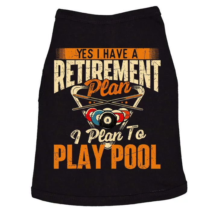 Retirement Plan Play Pool Billiard Player Sports Doggie Tank