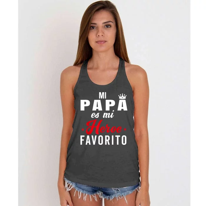 Regalos Para Papa Dia Del Padre Camiseta Mejor Papa Mundo Women's Knotted Racerback Tank