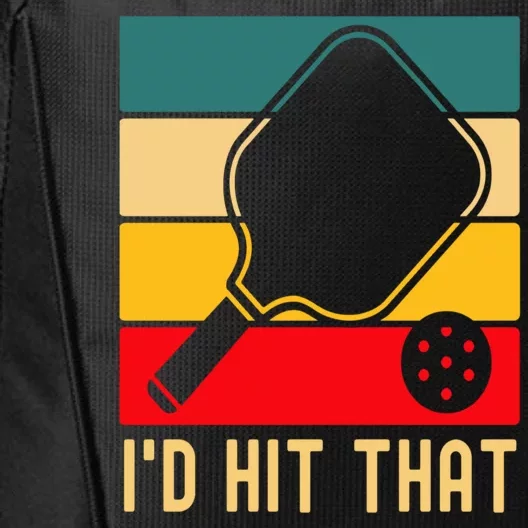 Retro Pickleball Player Gifts Funny I'd Hit That Pickleball City Backpack