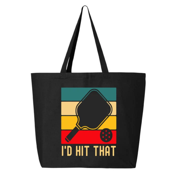 Retro Pickleball Player Gifts Funny I'd Hit That Pickleball 25L Jumbo Tote