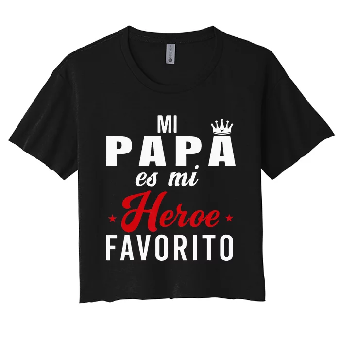 Regalos Para Papa Dia Del Padre Camiseta Mejor Papa Mundo Women's Crop Top Tee