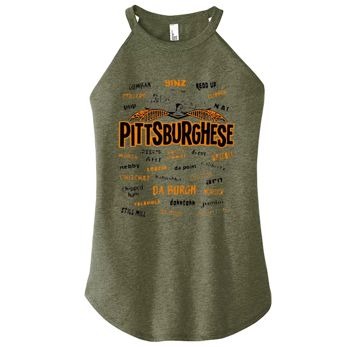 Rare Pittsburghese Women’s Perfect Tri Rocker Tank