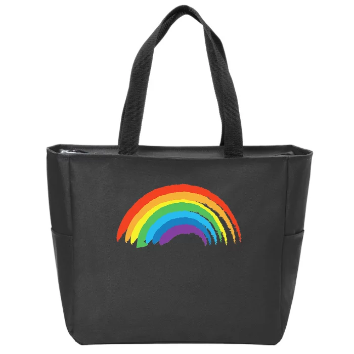 Rainbow Pride Retro Zip Tote Bag