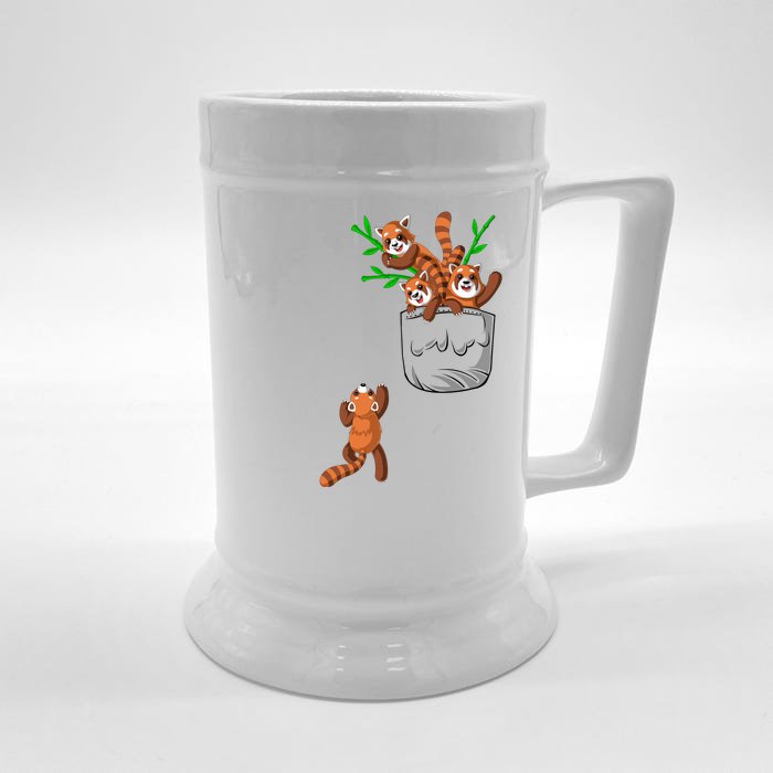 Red Panda Front & Back Beer Stein