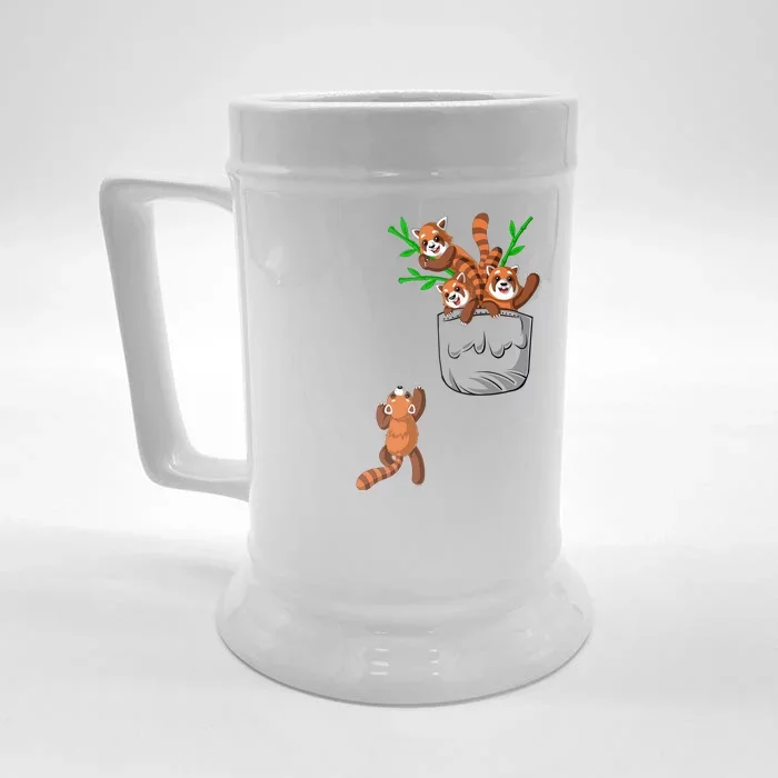 Red Panda Front & Back Beer Stein