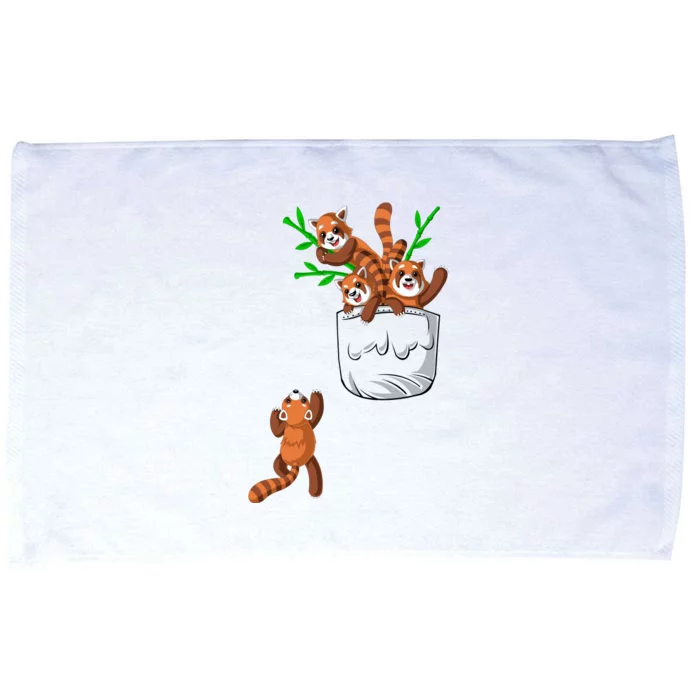 Red Panda Microfiber Hand Towel