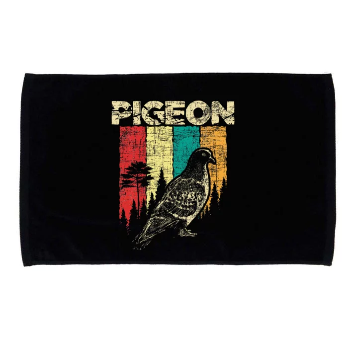 Retro Pigeon Racing Birdwatching Bird Lover Ornithologist Microfiber Hand Towel