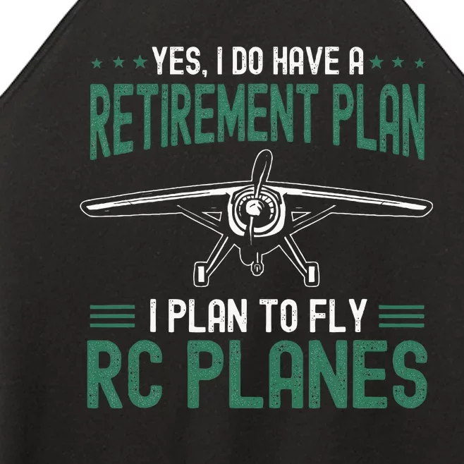 Rc Plane Retirement Plan Radio Controlled Airplane Women’s Perfect Tri Rocker Tank