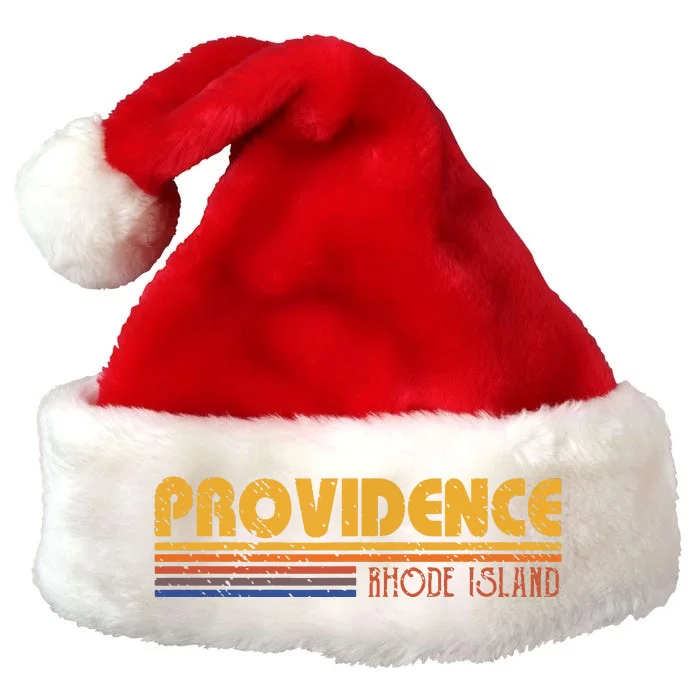 Retro Providence Rhode Island Premium Christmas Santa Hat