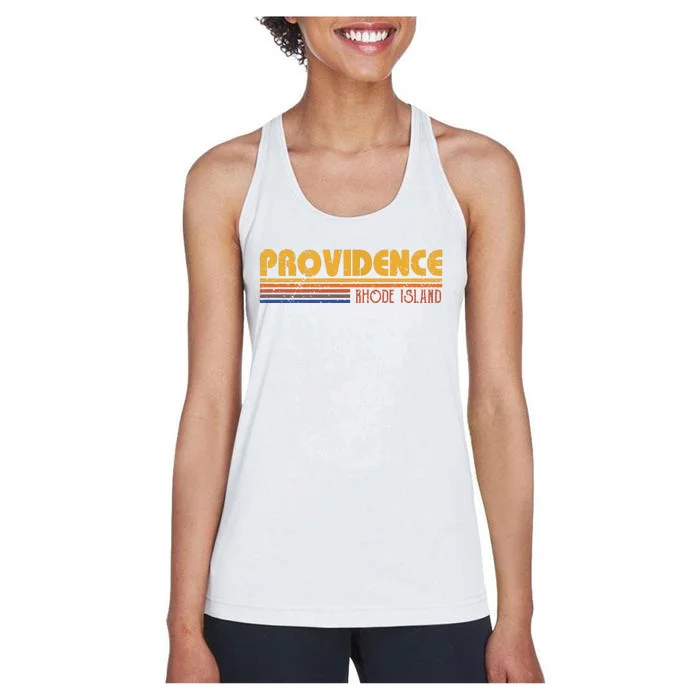 Retro Providence Rhode Island Women's Racerback Tank