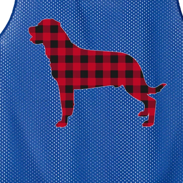 Red Plaid Rottweiler Dog Lover Christmas Matching Fam Pajama Gift Mesh Reversible Basketball Jersey Tank