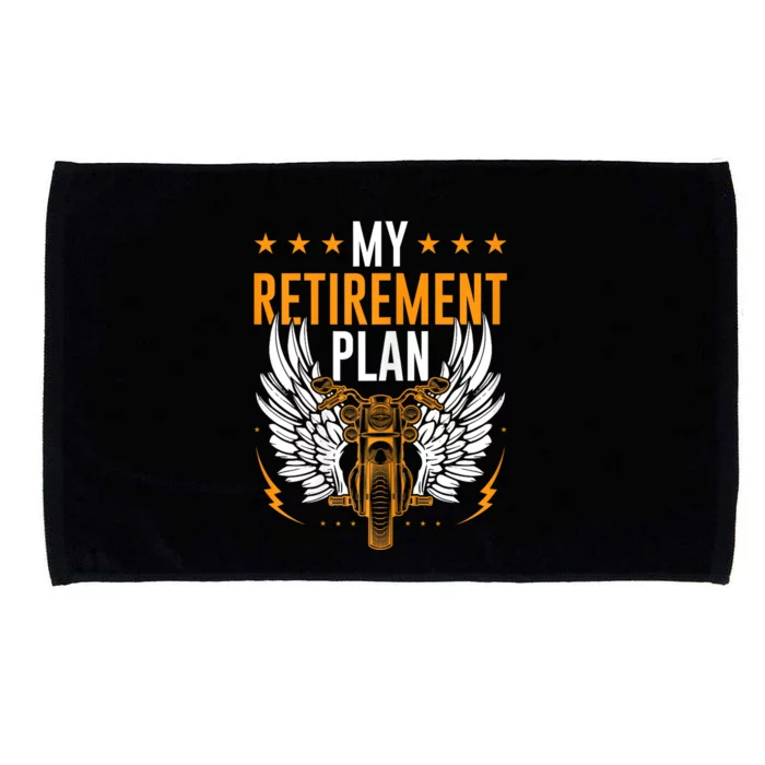 Retirement Plan Riding Motorcycle Riders Biker Microfiber Hand Towel