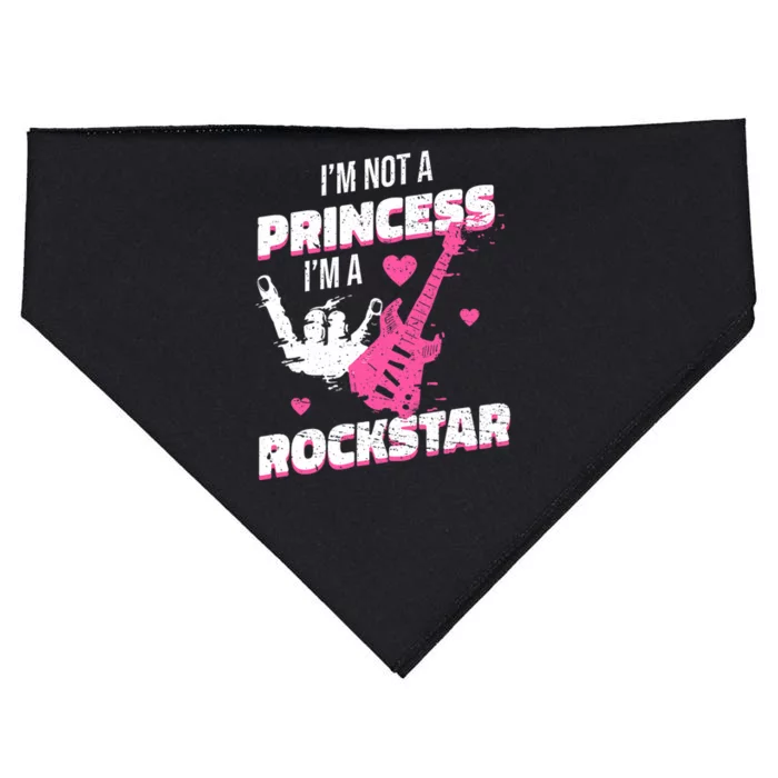 Rockstar Princess Roll Im Not A Princess Im A Rockstar USA-Made Doggie Bandana