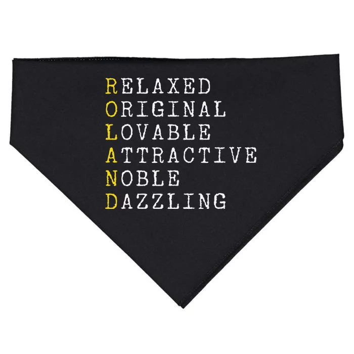 Roland Personalized Roland Name Man Roland USA-Made Doggie Bandana