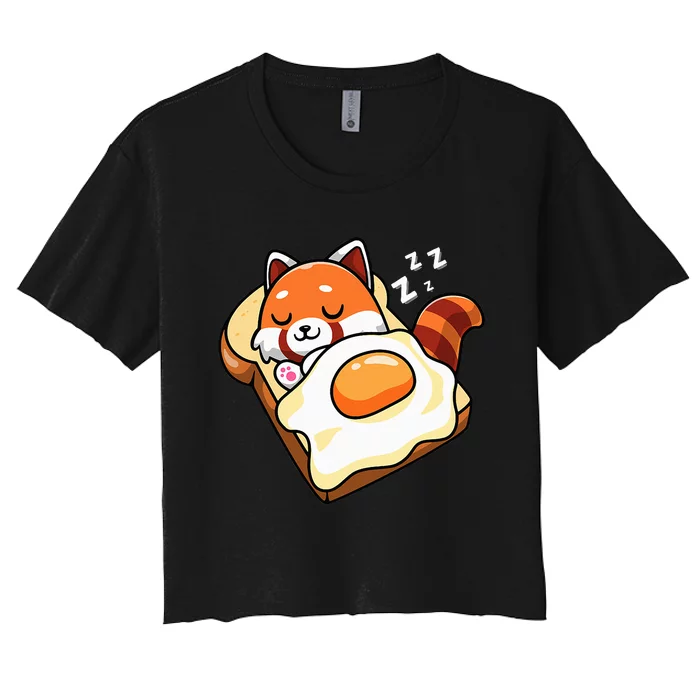 Red Panda Women's Crop Top Tee