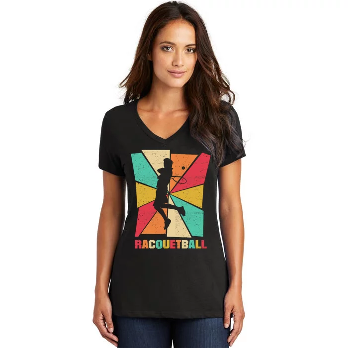 Racquetball Player - Racquet Ball Lover Racquet Sport Women's V-Neck T-Shirt