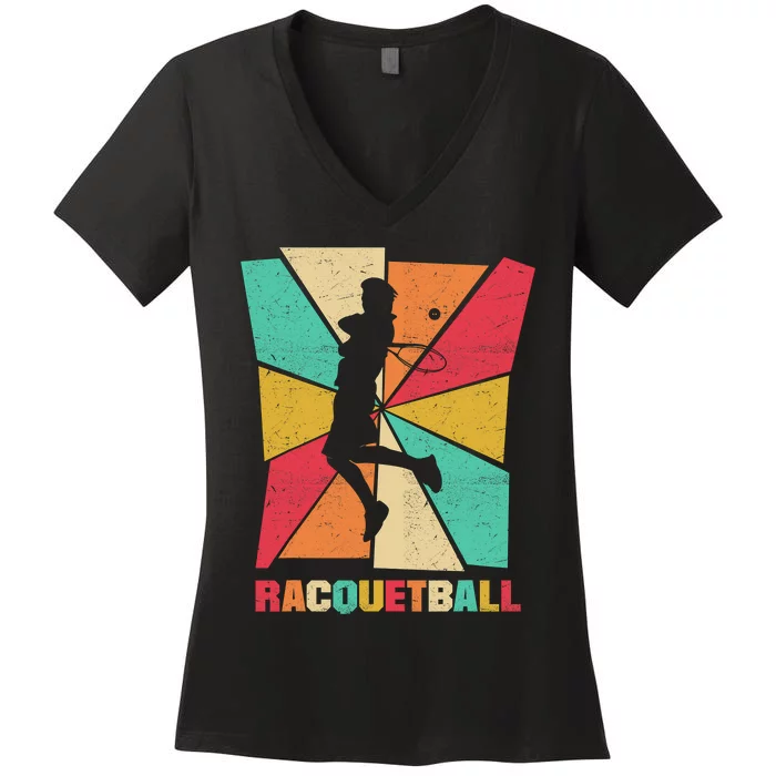 Racquetball Player - Racquet Ball Lover Racquet Sport Women's V-Neck T-Shirt