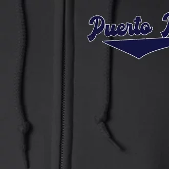 Retro Puerto Rico Beisbol Jersey Boricua Baseball 12 Full Zip Hoodie