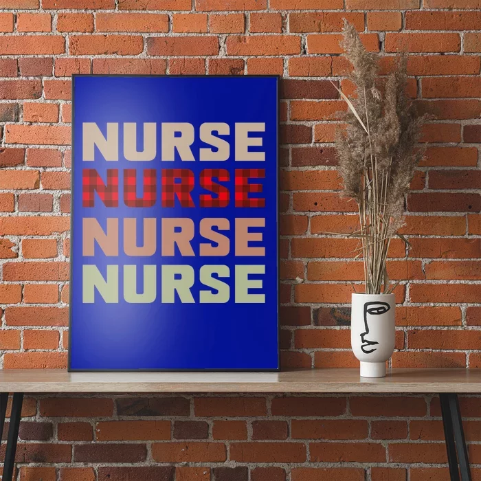 Retro Plaid Red Nurse Life For National Nurse Day Gift Poster