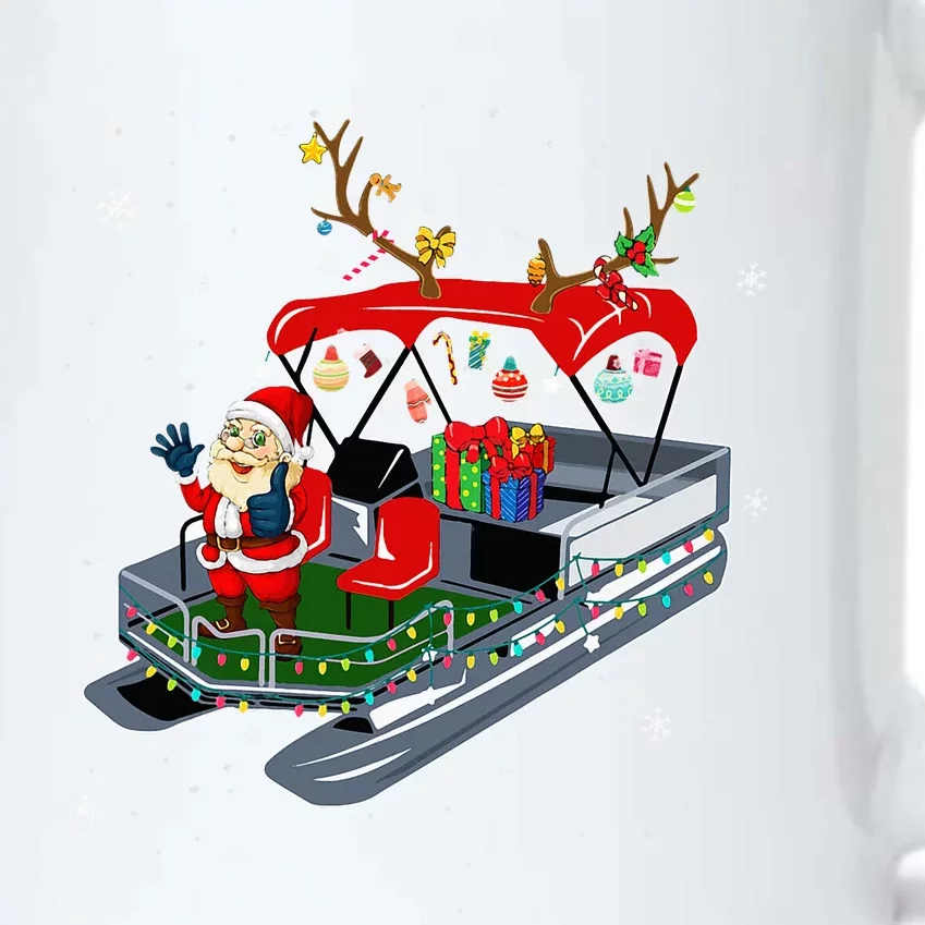 RAPO Pontoon Reindeer Christmas Merry Xmas Pontoon Captain Black Color Changing Mug