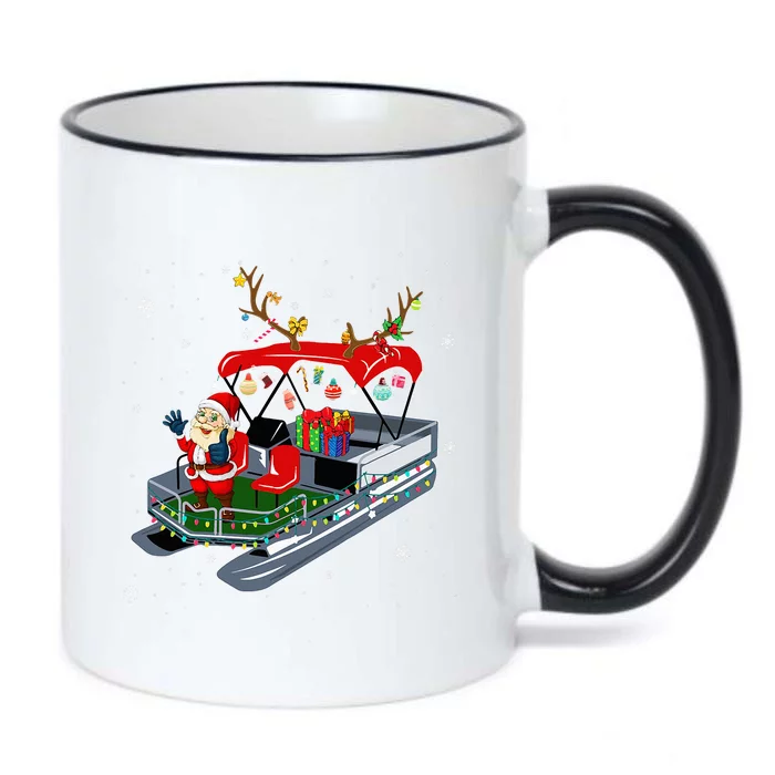 RAPO Pontoon Reindeer Christmas Merry Xmas Pontoon Captain Black Color Changing Mug