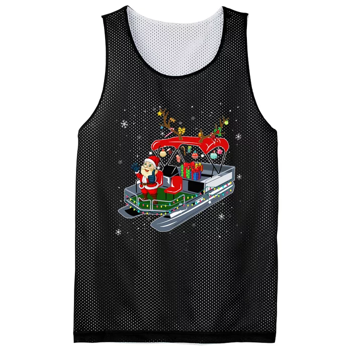 RAPO Pontoon Reindeer Christmas Merry Xmas Pontoon Captain Mesh Reversible Basketball Jersey Tank