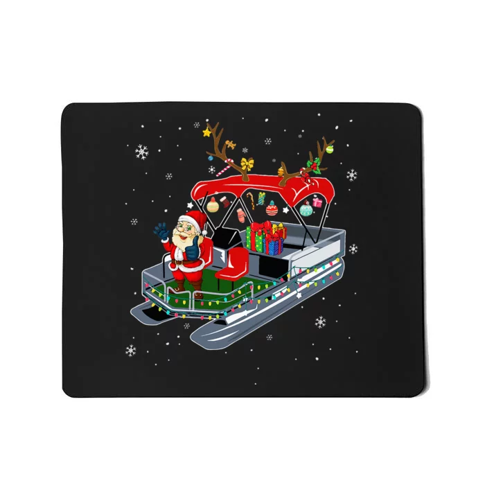 RAPO Pontoon Reindeer Christmas Merry Xmas Pontoon Captain Mousepad