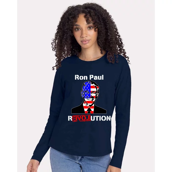 Ron Paul Revolution Womens Cotton Relaxed Long Sleeve T-Shirt