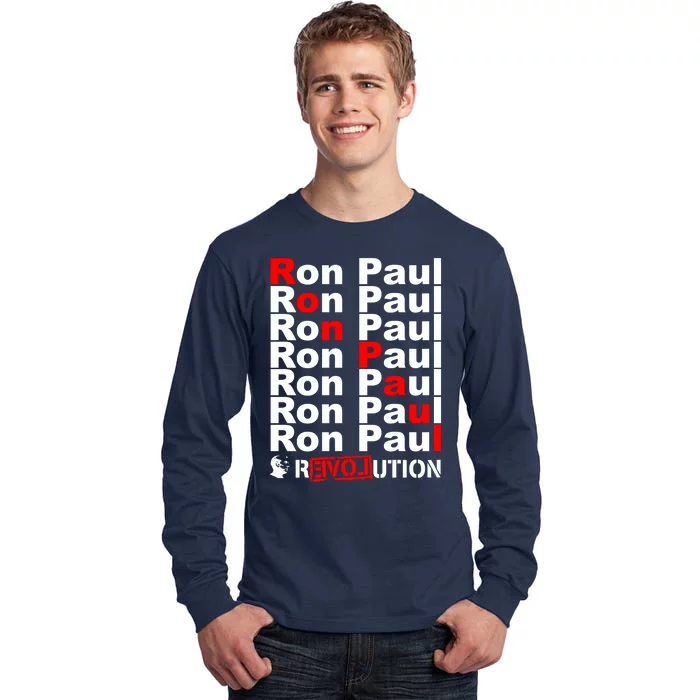 Ron Paul Revolution Word Tall Long Sleeve T-Shirt