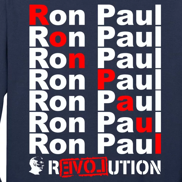 Ron Paul Revolution Word Tall Long Sleeve T-Shirt