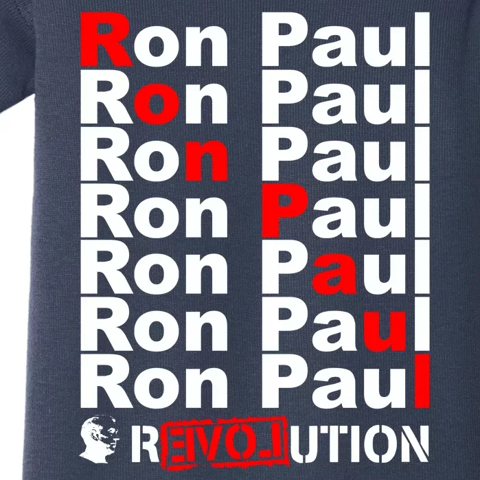 Ron Paul Revolution Word Baby Bodysuit